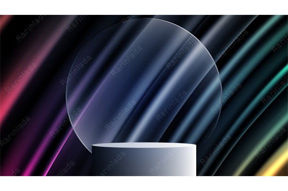 Abstract Technology 3D Podium Circle: Elevating Your Visual Display