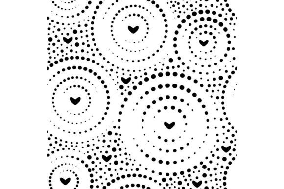 Dotted Halftone Circles, Seamless Patter