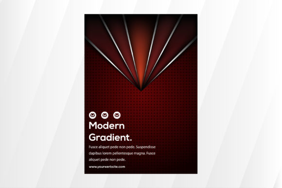 Dynamic Visuals: The Dark Red Black Vertical Flyer Template