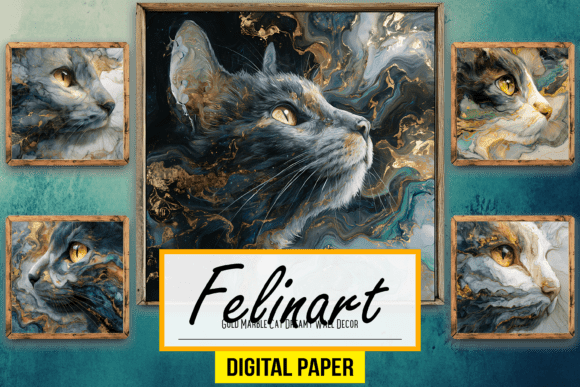 Gold Marble Cat Dreamy Wall Decor Arts: A Creative Designer's Guide