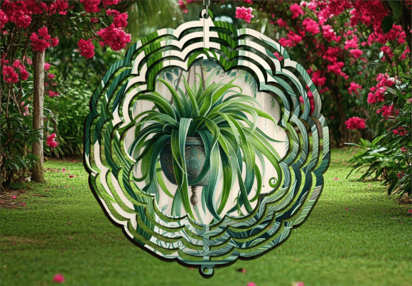 Hanging Spider Plant Garden Wind Spinner: A Dynamic Asset for Outdoor Branding