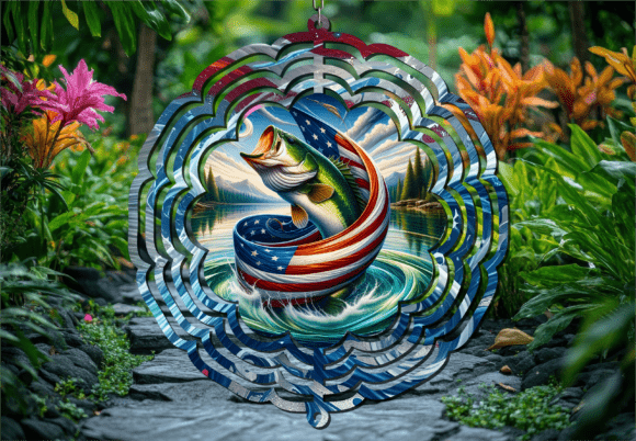 Patriotic Bass Fish Splash: A Font with Angler's Appeal