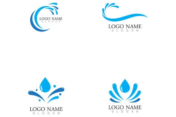 The Fluid Power of Water Splash Ocean Company Logo Vector