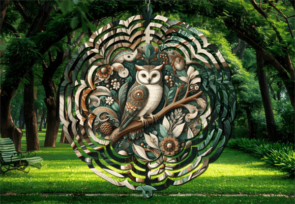 Vintage Nature Owl Wind Spinner: Bringing Motion and Character to Your Outdoor Space